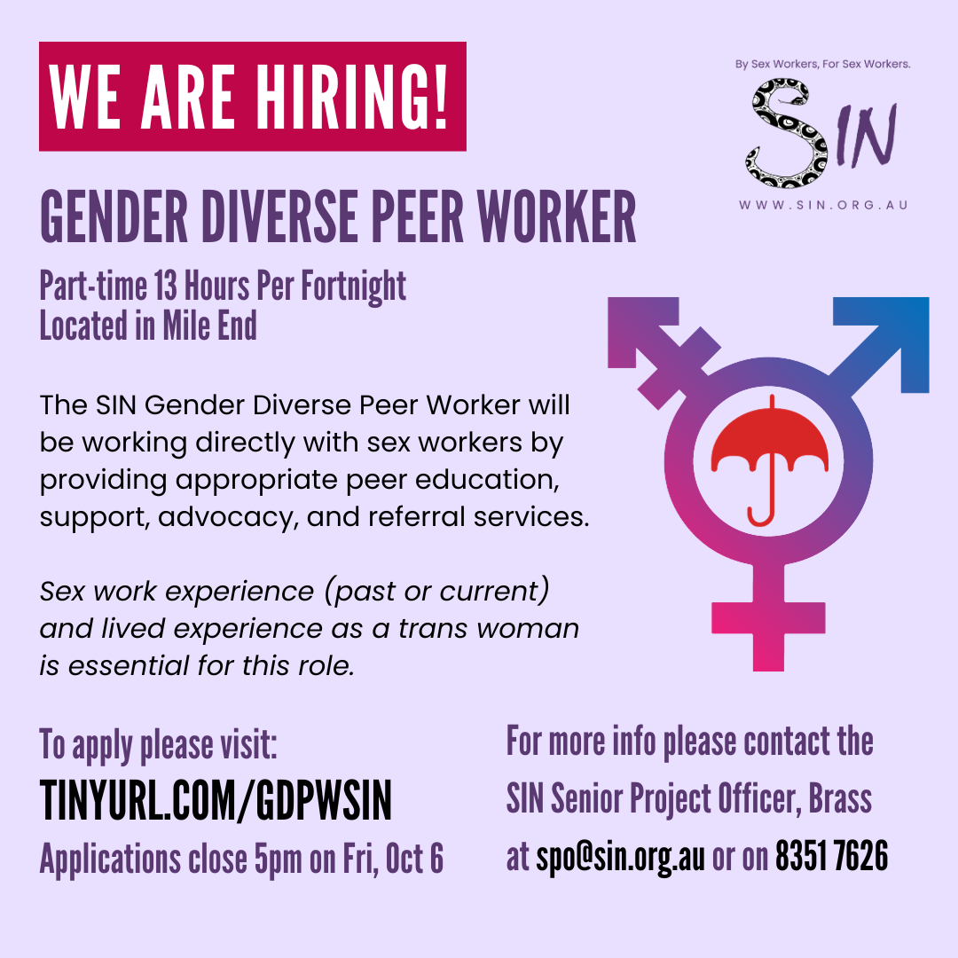 Job Vacancies - SIN | By sex workers for sex workers